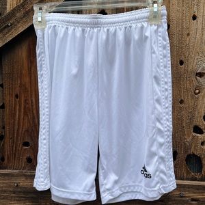 Adidas White Athletic Shorts Youth 13/14